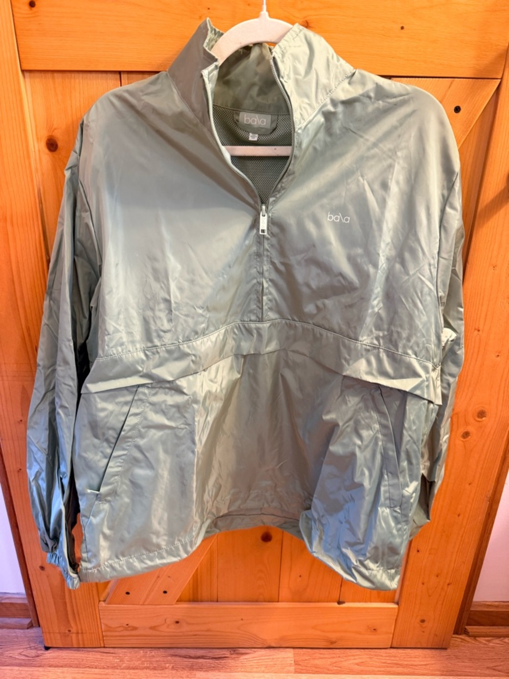 bala Lightweight Windbreaker Jacket in Sage Green